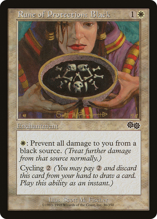 Rune of Protection: Black (036) - Urza's Saga