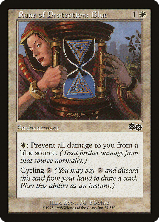 Rune of Protection: Blue (037) - Urza's Saga