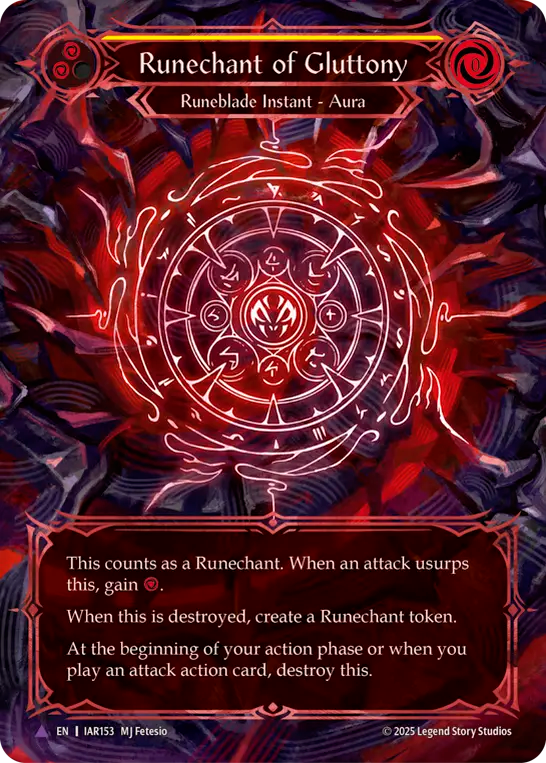 Runechant of Gluttony (Marvel) (IAR153) Cold Foil - Omens of the Third Age