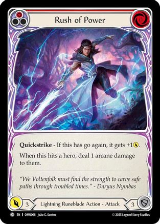 Rush Of Power (Red) (OMN068) Rainbow Foil - Omens of the Third Age
