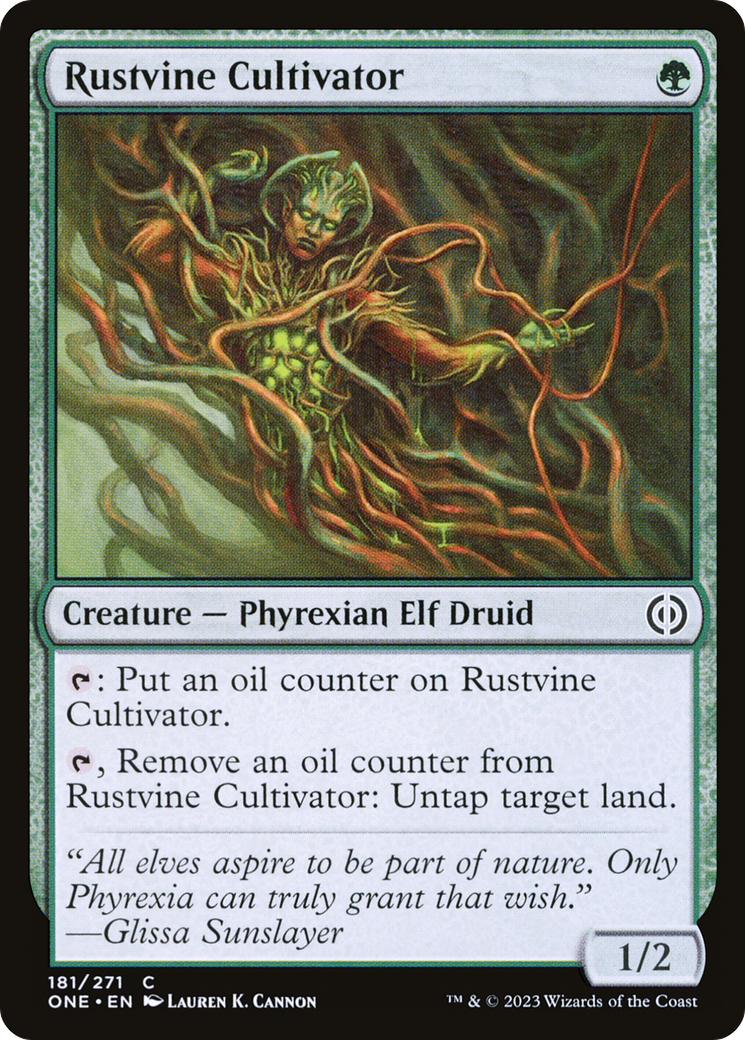 Rustvine Cultivator (181) - Phyrexia: All Will Be One Foil