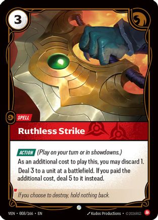 Ruthless Strike (008) Foil - Vendetta