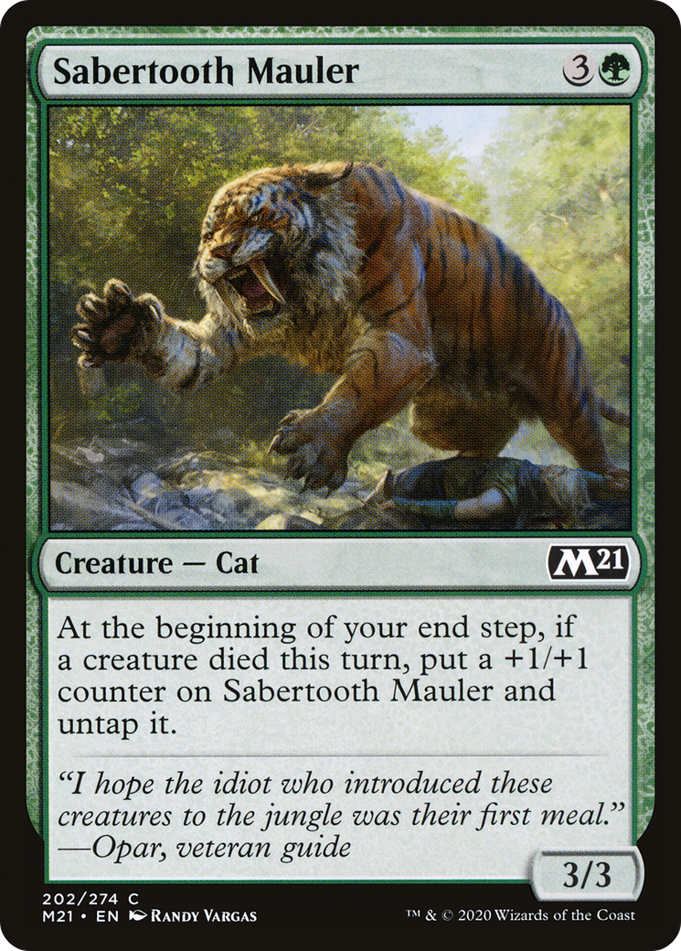 Sabertooth Mauler (202) - Core Set 2021 Foil