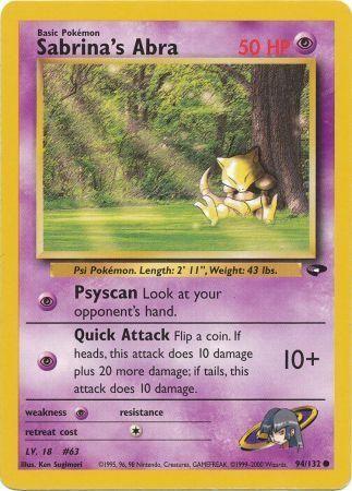 Sabrina's Abra (94) (Unlimited) - Gym Challenge