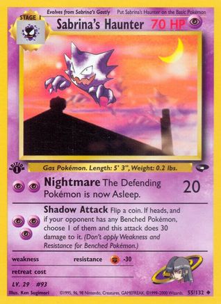 Sabrina's Haunter (55) (1st Edition) - Gym Challenge