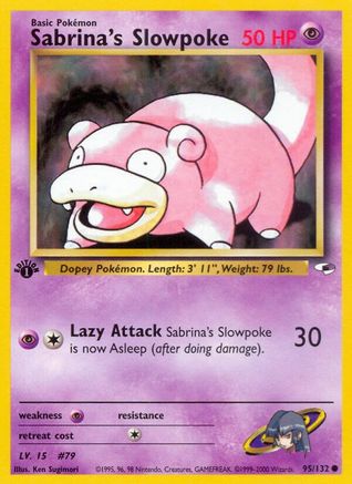 Sabrina's Slowpoke (95) (1st Edition) - Gym Heroes