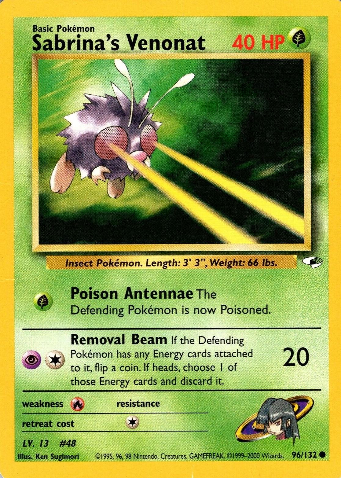 Sabrina's Venonat (96) (Unlimited) - Gym Heroes