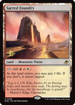 Sacred Foundry (Prerelease) (256) Foil - Edge of Eternities
