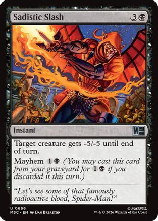 Sadistic Slash (666) Foil - Commander: Marvel Super Heroes