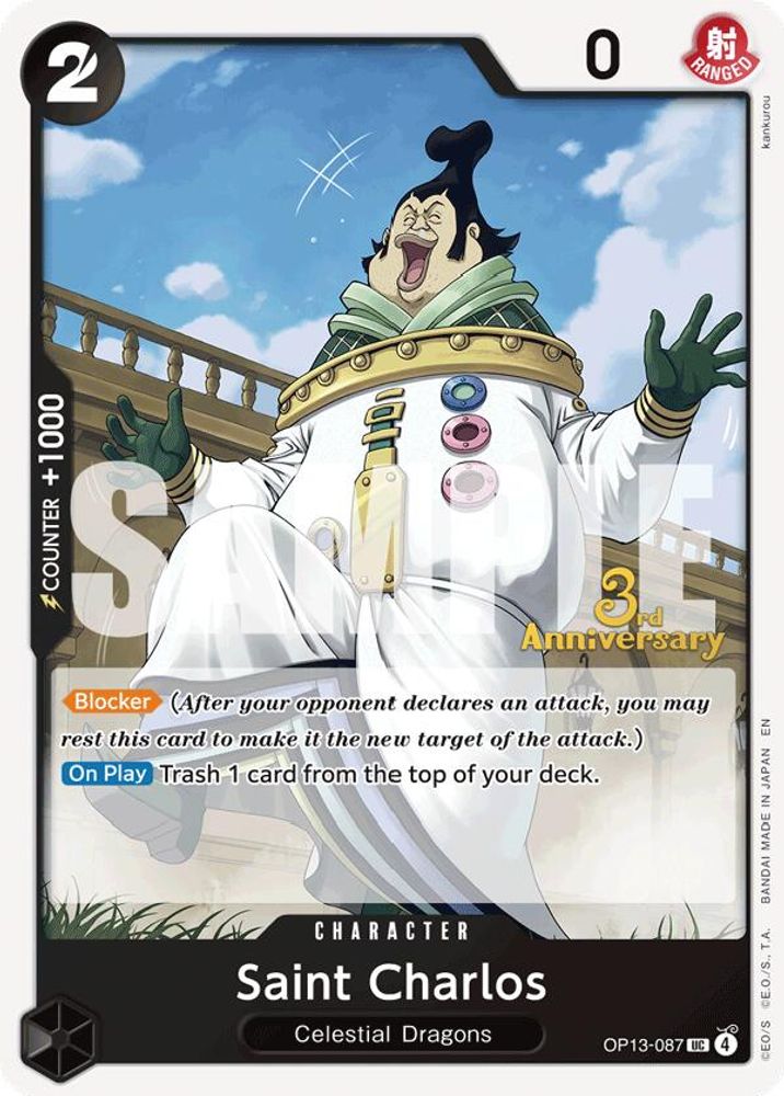 Saint Charlos (OP13-087) 3rd Anniversary Tournament Cards