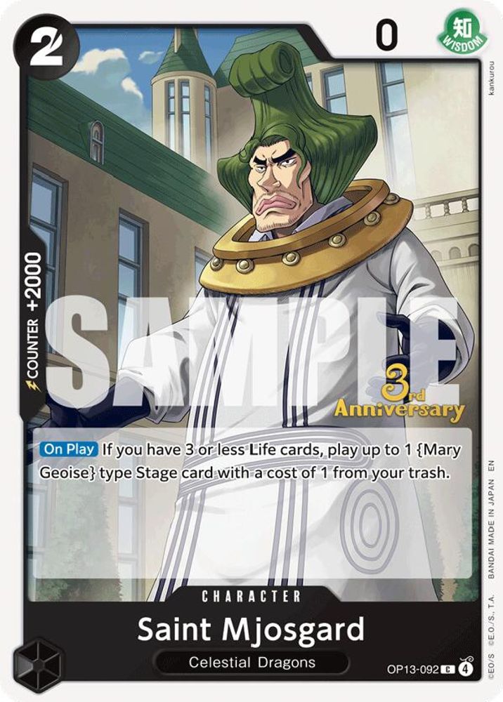 Saint Mjosgard (OP13-092) 3rd Anniversary Tournament Cards