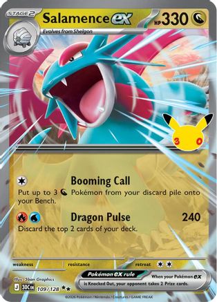 Salamence ex (109) Holofoil - 30th Celebration