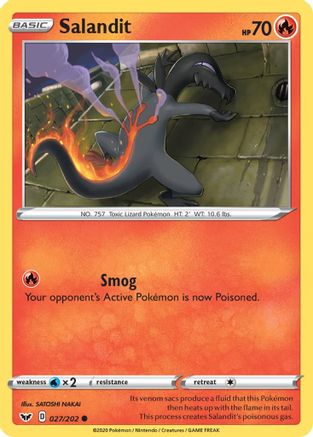 Salandit (27) Reverse Holofoil - Sword & Shield