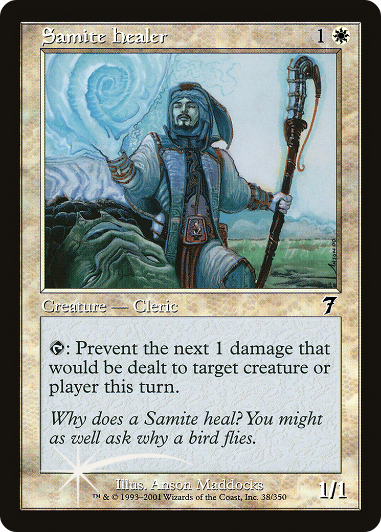 Samite Healer (038) Foil - Seventh Edition