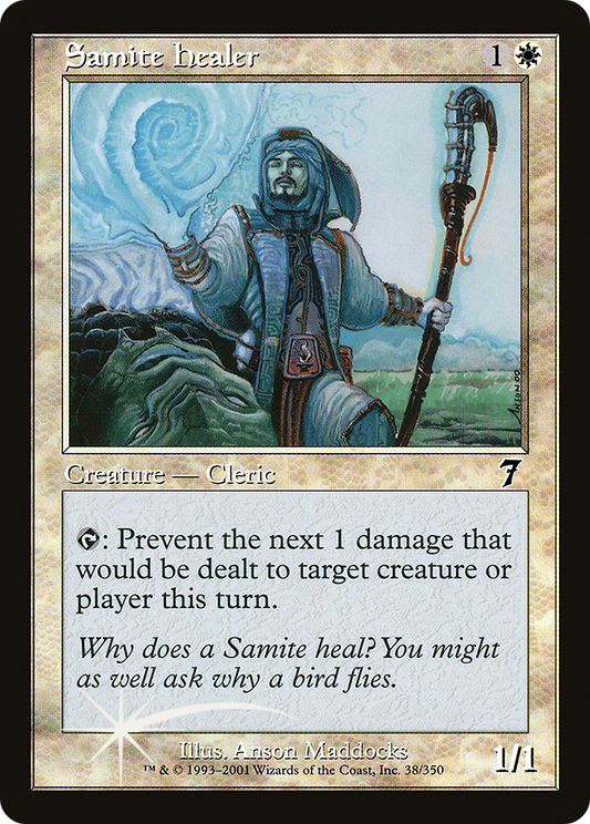 Samite Healer (038) Foil - Seventh Edition