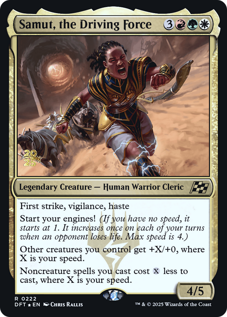 Samut, the Driving Force (Prerelease) (222) Foil - Aetherdrift