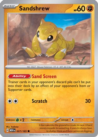 Sandshrew (27) Reverse Holofoil - 151
