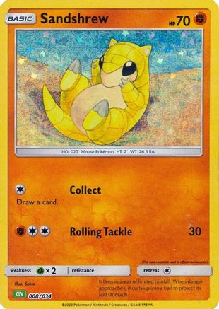 Sandshrew (8) Holofoil - Trading Card Game Classic