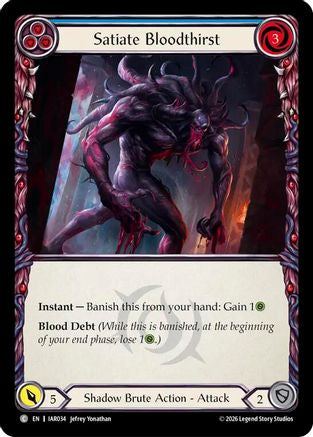 Satiate Bloodthirst (Blue) (IAR034) Rainbow Foil - Usurp the Shadow Throne