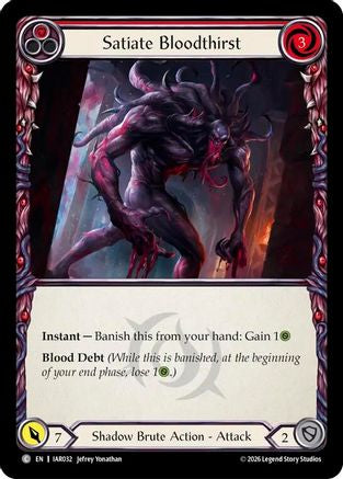 Satiate Bloodthirst (Red) (IAR032) Rainbow Foil - Usurp the Shadow Throne
