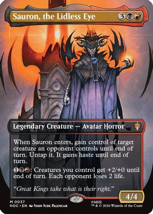 Sauron, the Lidless Eye (Borderless) (037) Foil - The Hobbit: Eternal-Legal