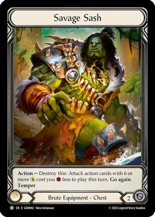 Savage Sash (Extended Art) (GEM082) Rainbow Foil - GEM Pack