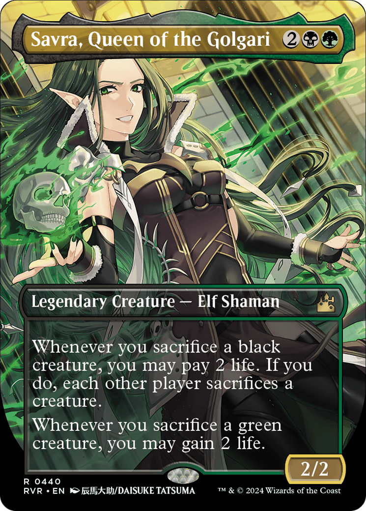 Savra, Queen of the Golgari (Anime Borderless) (440) Foil - Ravnica Remastered
