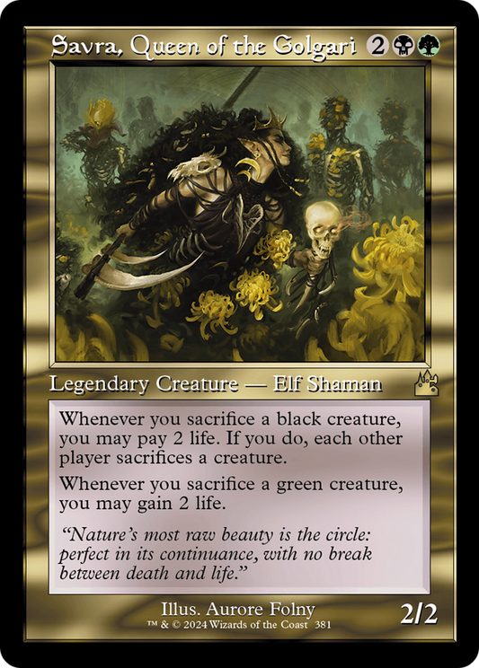 Savra, Queen of the Golgari (Retro) (381) Foil - Ravnica Remastered