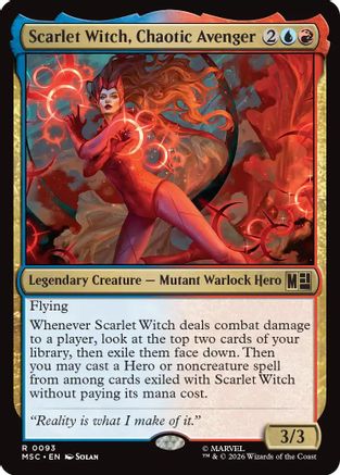 Scarlet Witch, Chaotic Avenger (093) Surge Foil - Commander: Marvel Super Heroes