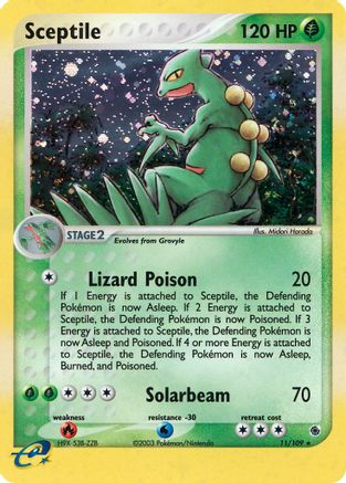 Sceptile (11) Reverse Holofoil - Ruby and Sapphire