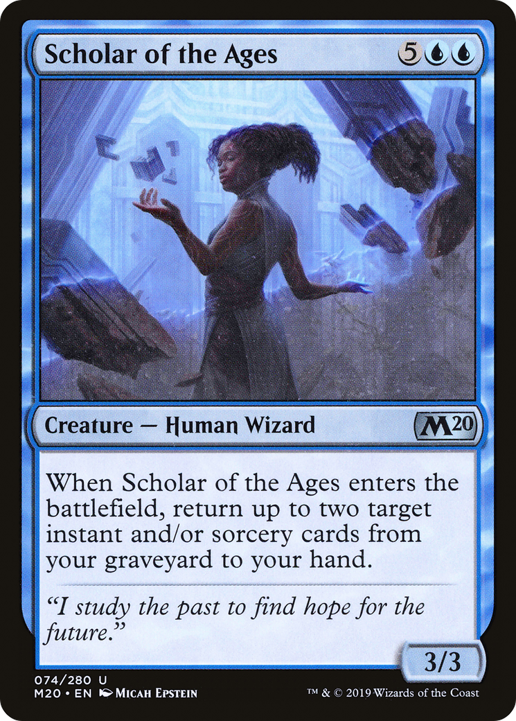 Scholar of the Ages (074) - Core Set 2020 Foil