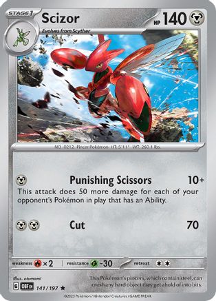 Scizor (141) Reverse Holofoil - Obsidian Flames
