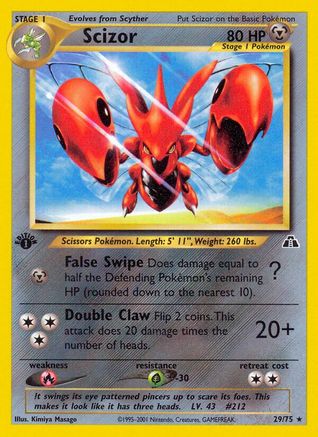 Scizor (29) (1st Edition) - Neo Discovery