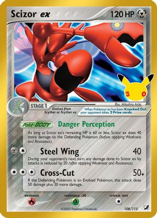 Scizor ex (Classic Collection) (108) Holofoil - 30th Celebration
