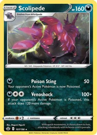 Scolipede (107) Reverse Holofoil - Chilling Reign