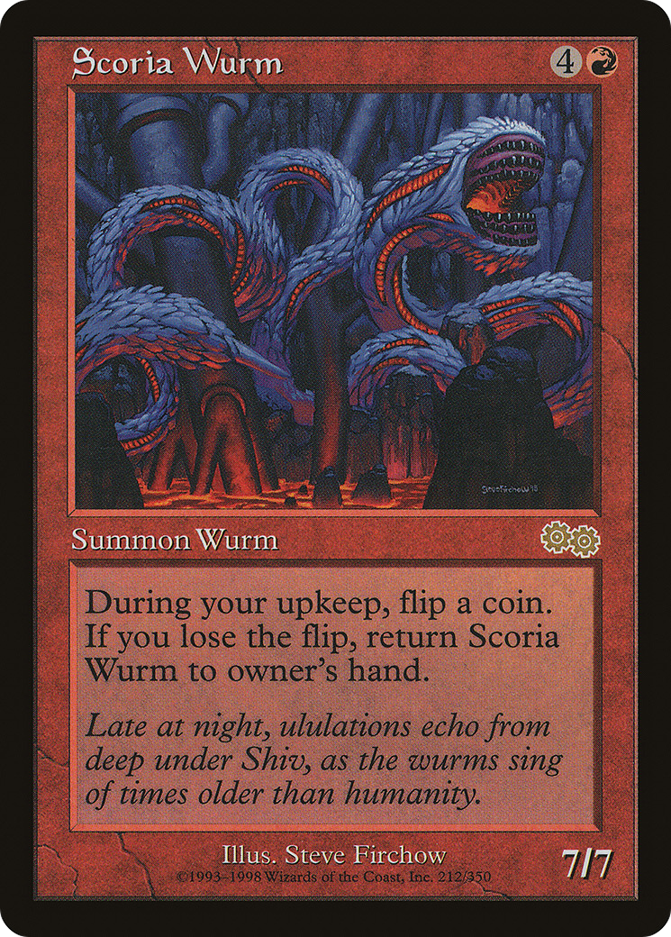 Scoria Wurm (212) - Urza's Saga