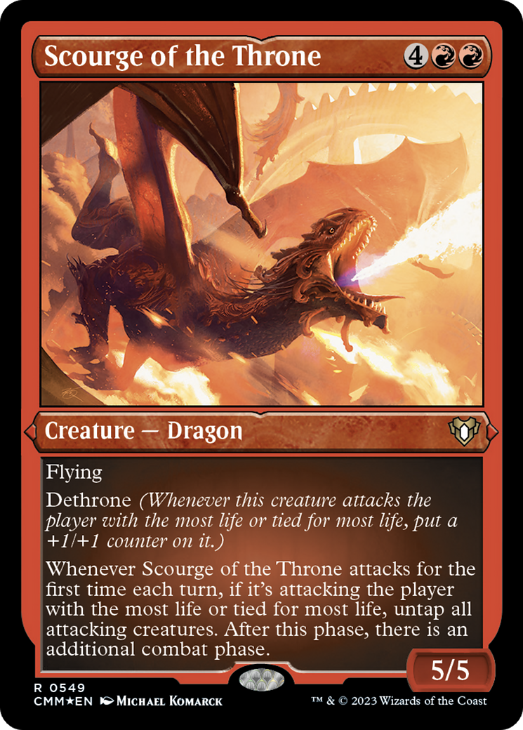 Scourge of the Throne (549) Etched Foil - Commander Masters