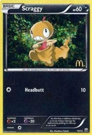 Scraggy (10) Holofoil - McDonalds Promos 2012