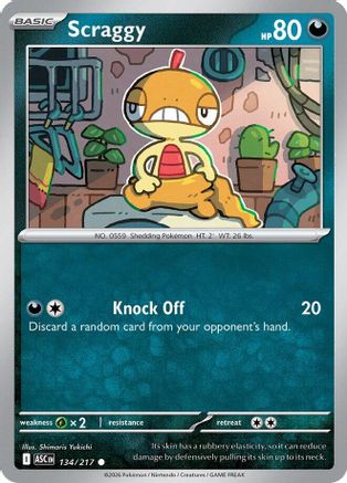 Scraggy (134) Reverse Holofoil - Ascended Heroes