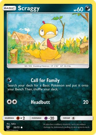Scraggy (50) Reverse Holofoil - Shining Legends