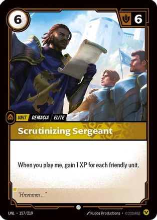 Scrutinizing Sergeant (157) - Unleashed