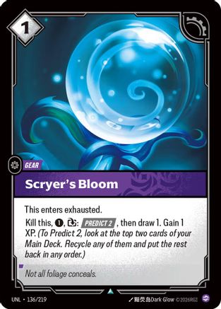 Scryer's Bloom (136) Foil - Unleashed