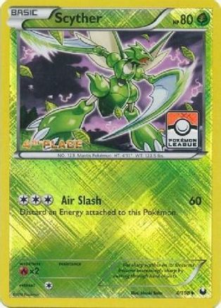 Scyther (Pokemon League) [4th Place] (4) Reverse Holofoil - League & Championship Cards