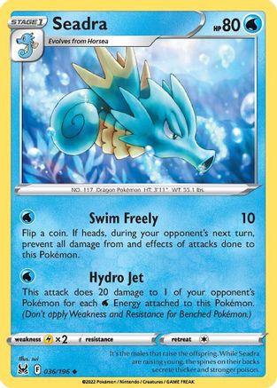 Seadra (36) Reverse Holofoil - Lost Origin