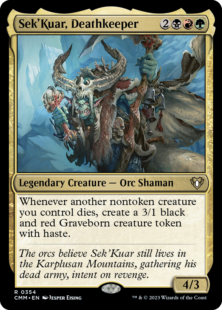 Sek'Kuar, Deathkeeper (354) Foil - Commander Masters