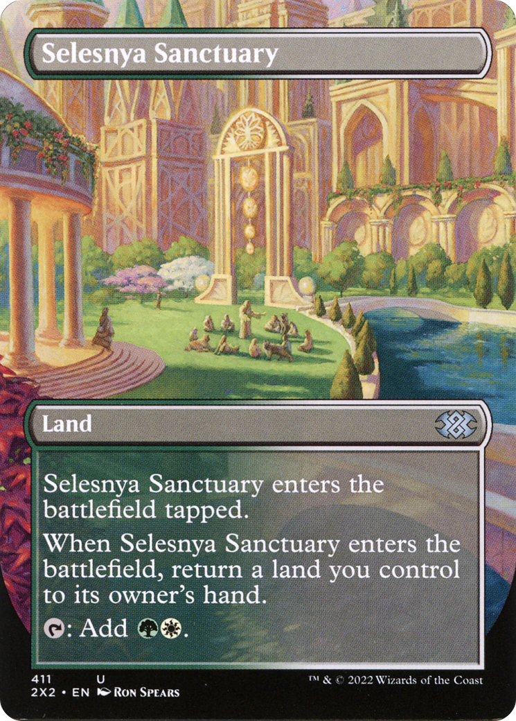 Selesnya Sanctuary (Borderless) (411) Foil - Double Masters 2022