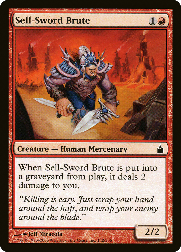 Sell-Sword Brute (142) Foil - Ravnica: City of Guilds