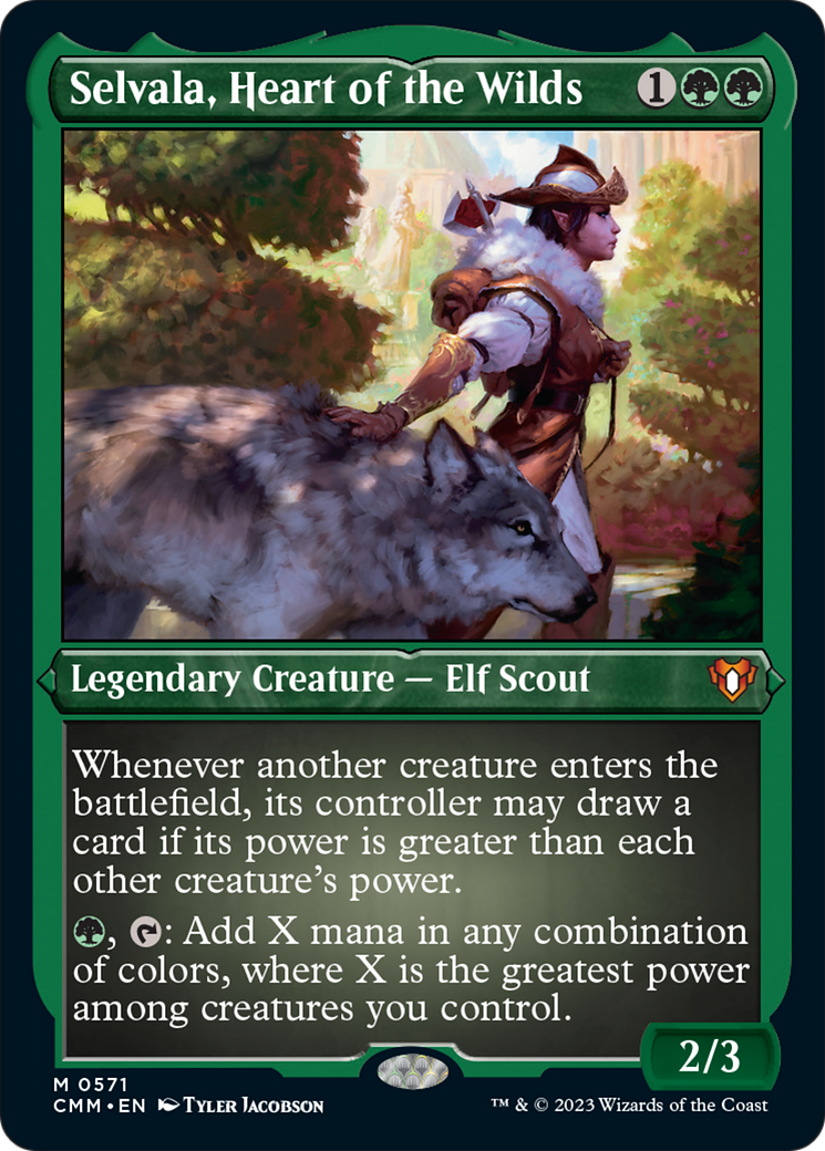 Selvala, Heart of the Wilds (571) Etched Foil - Commander Masters