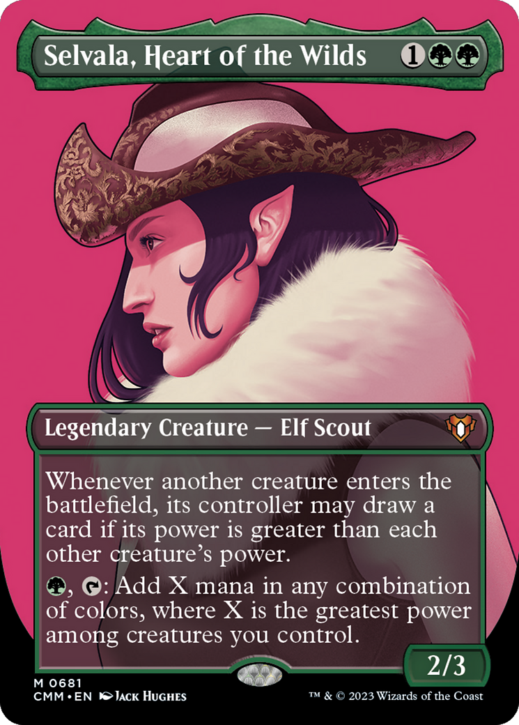 Selvala, Heart of the Wilds (Borderless) (681) Foil - Commander Masters