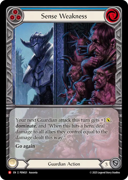 Sense Weakness (Extended Art) (PEN021) Rainbow Foil - Compendium of Rathe